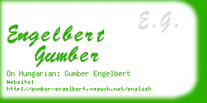 engelbert gumber business card